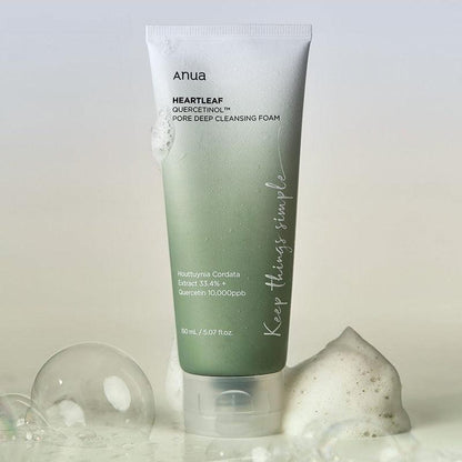 Anua Heartleaf Quercetinol Pore Deep Cleansing Foam 150ml - Gaenari Cosmetics