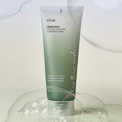 Anua Heartleaf Succinic Moisture Cleansing Foam 150ml - Gaenari Cosmetics