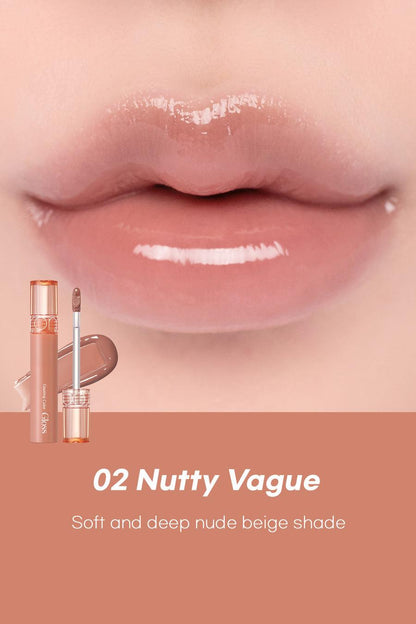 Rom&nd Glasting Color Gloss 4g - 02 Nutty Vague - Gaenari Cosmetics