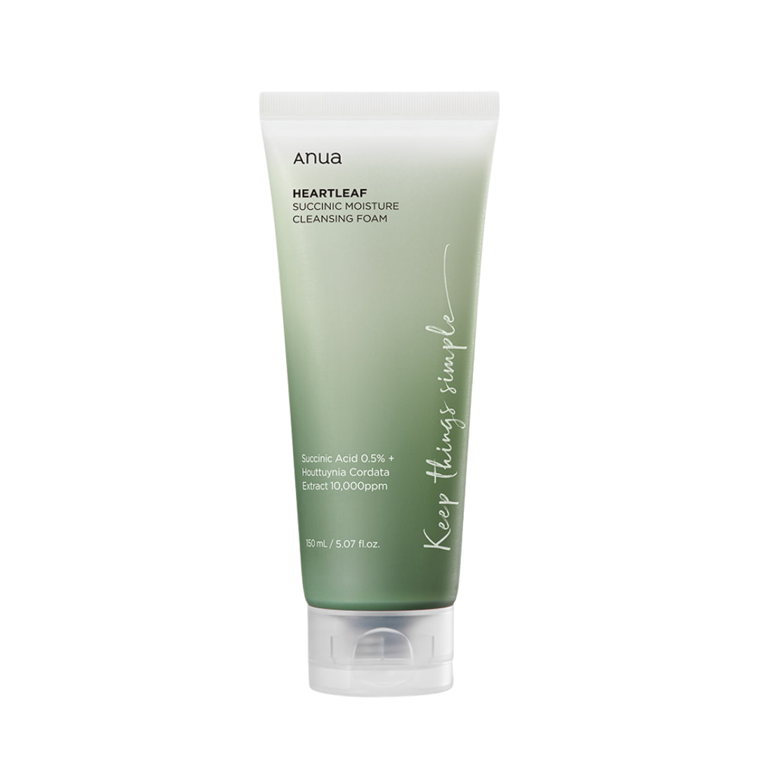 Anua Heartleaf Succinic Moisture Cleansing Foam 150ml - Gaenari Cosmetics