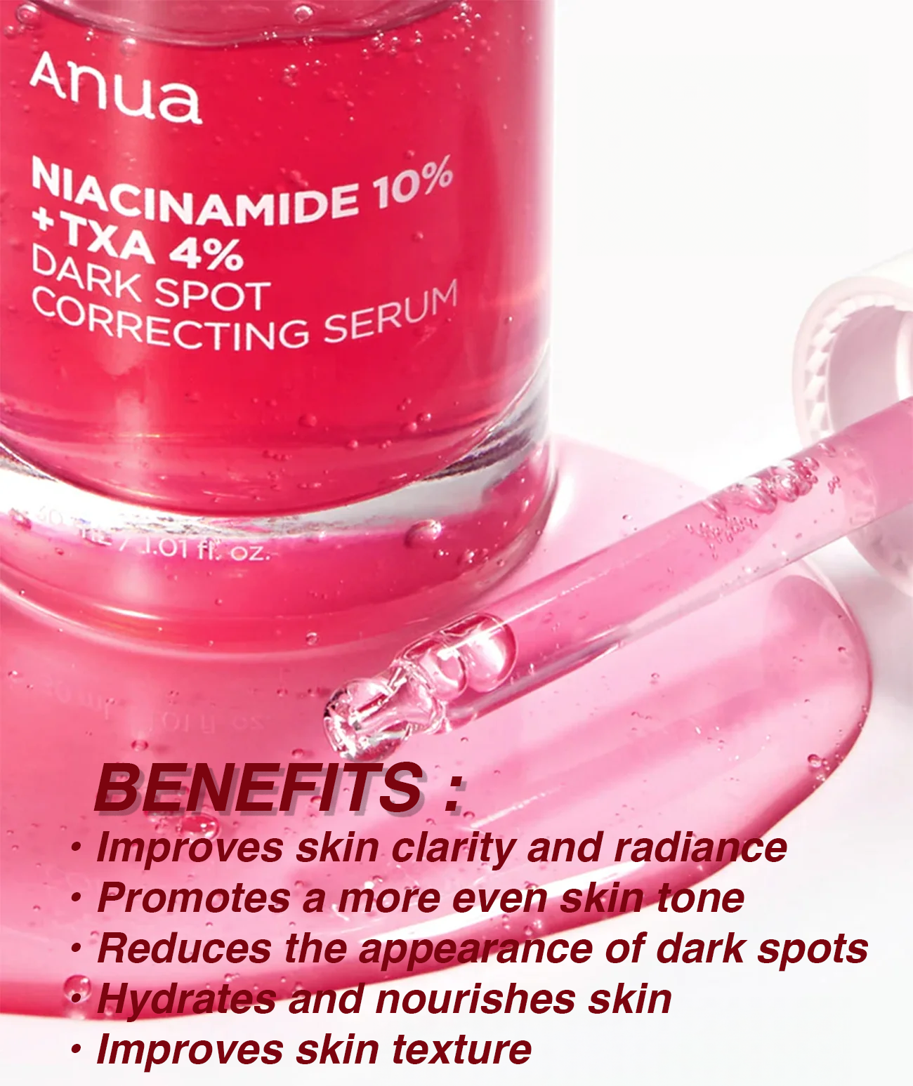 Anua Niacinamide 10% + TXA 4% Dark Spot Correcting Serum 30ml