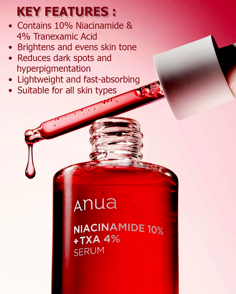 Anua Niacinamide 10% + TXA 4% Dark Spot Correcting Serum 30ml