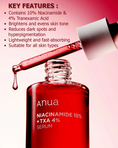 Anua Niacinamide 10% + TXA 4% Dark Spot Correcting Serum 30ml